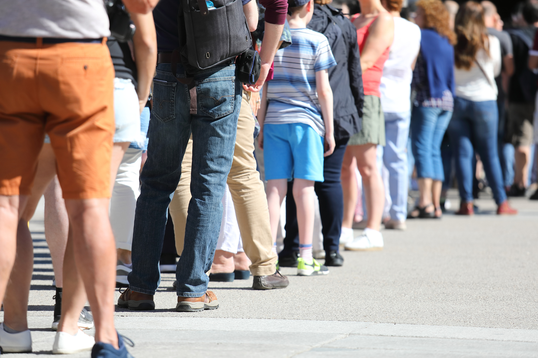 people in line
