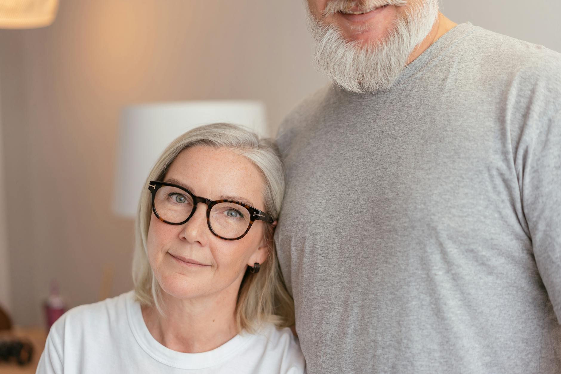 an elderly woman wearing eyeglasses