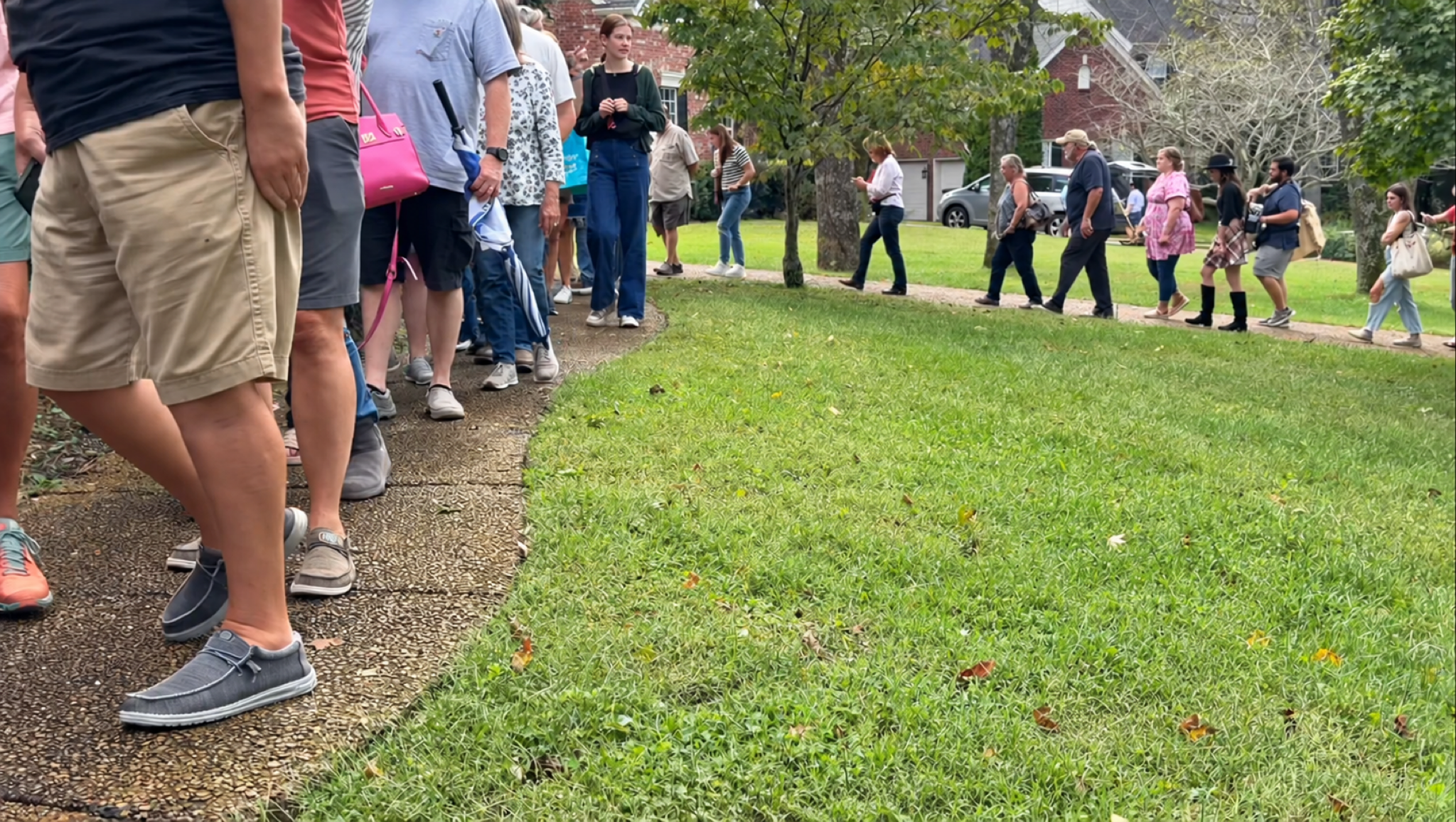 Customers lined up outside a well-attended Estate Greats sale