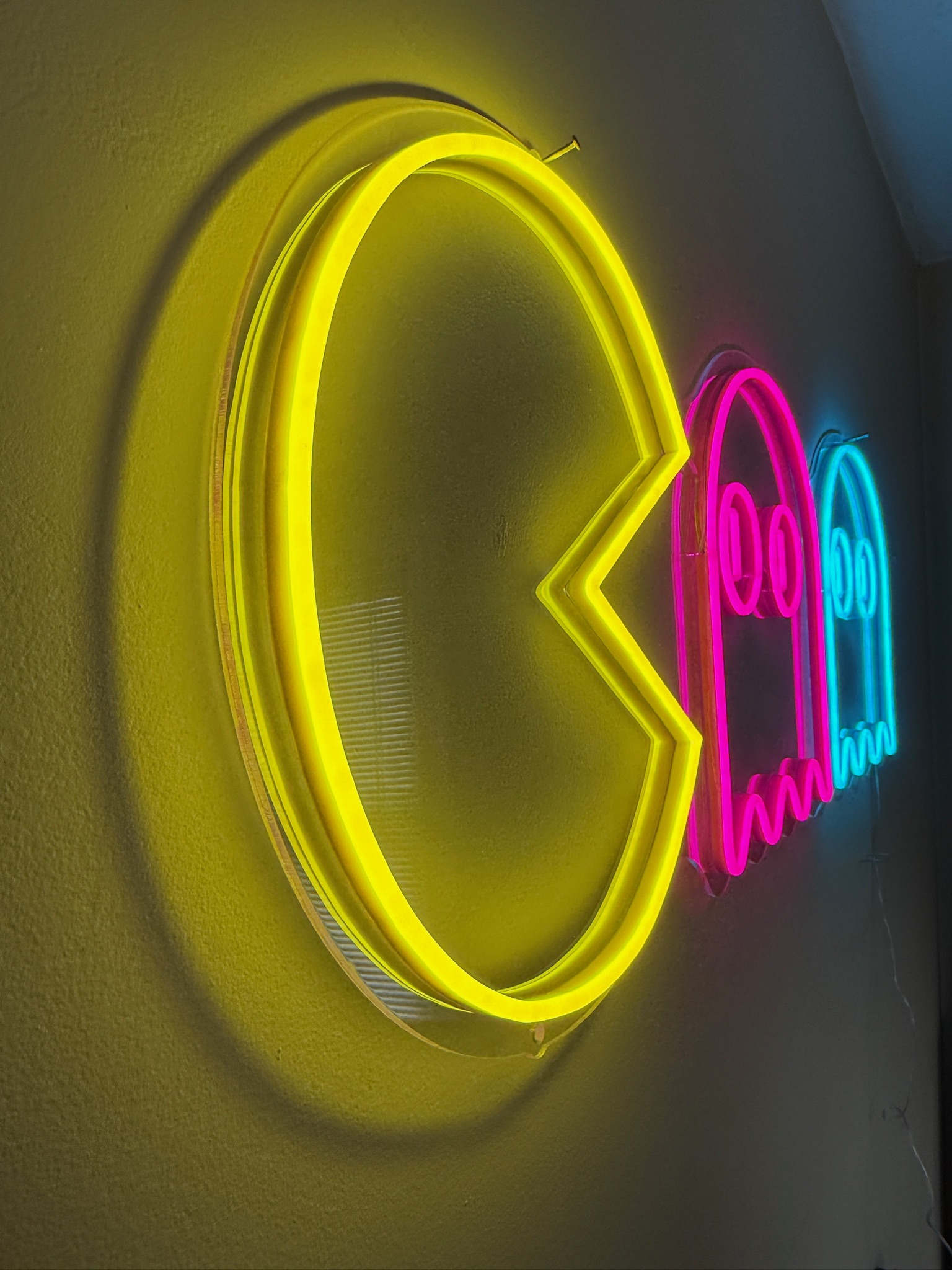 pacman neon sign