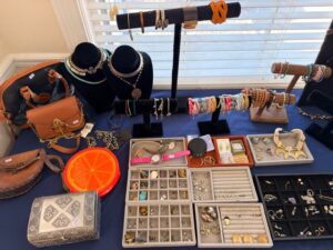 jewelry for sale at an estate sale