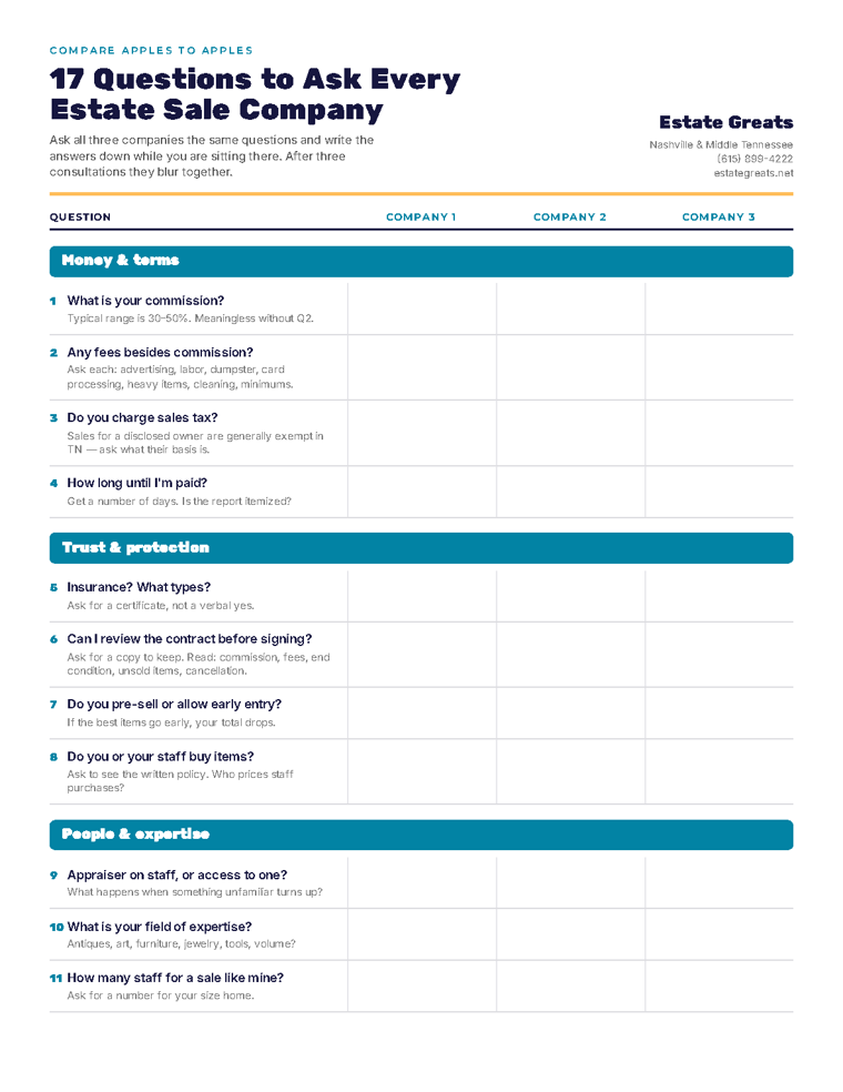 Preview of the printable 17-question checklist
